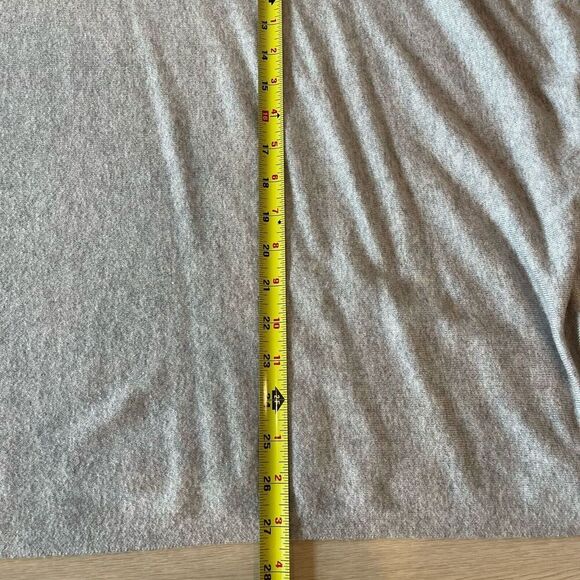 Chico's Poncho L/XL Heather Grey Fringe Cozy Cowl Neck Oversized - Picture 7 of 10